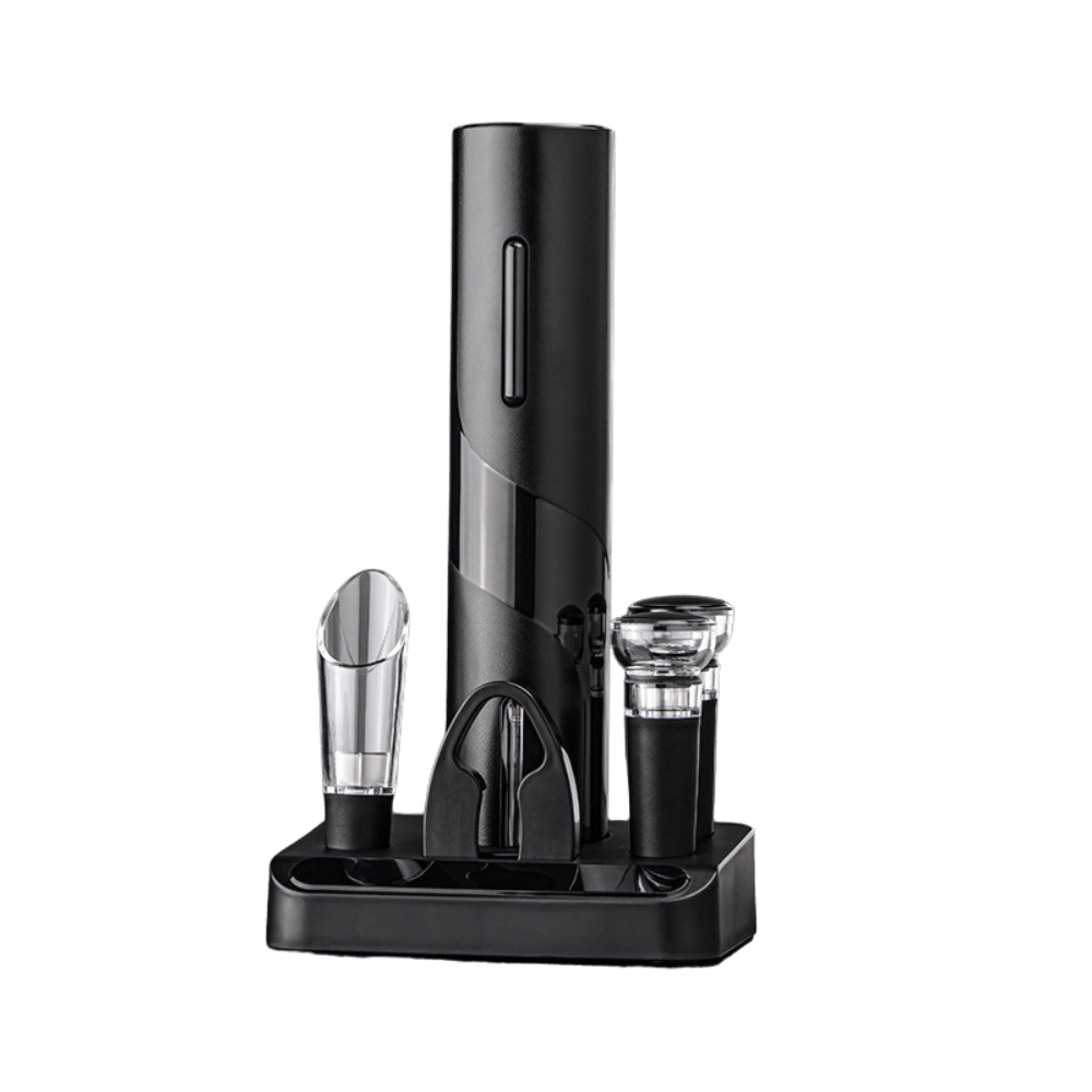 The electric wine bottle opener set.