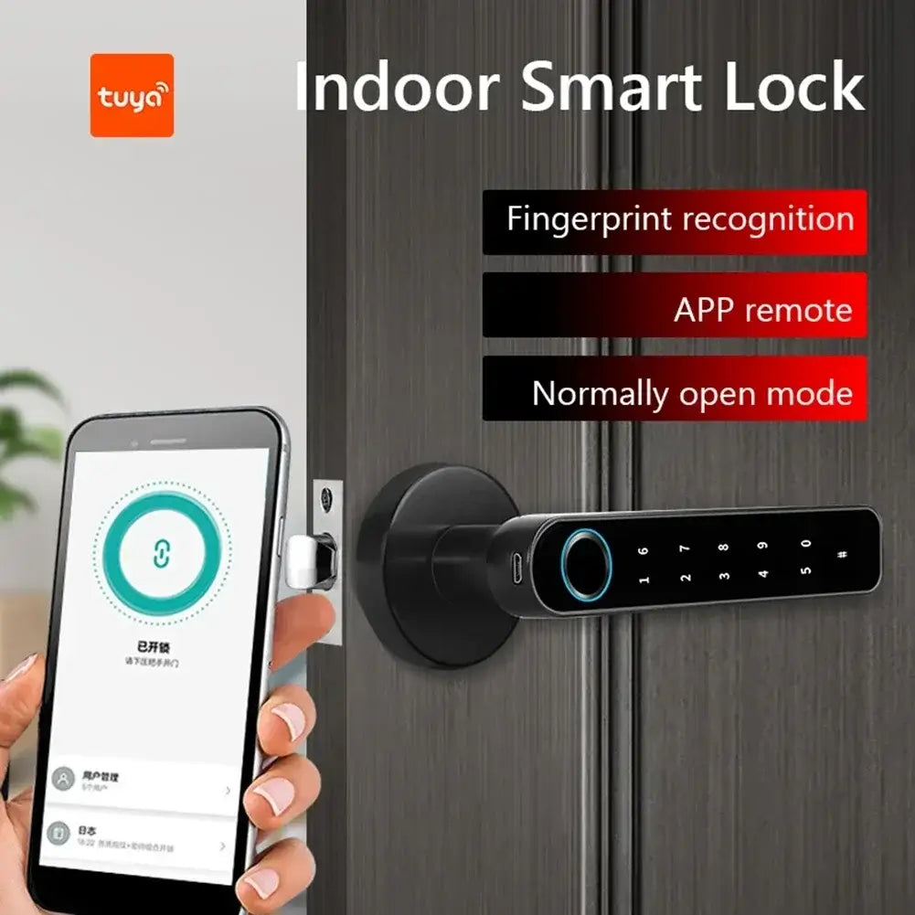 Biometric Smart Fingerprint Door Lock | Smart App | USB Charging